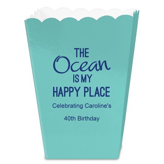 The Ocean is My Happy Place Mini Popcorn Boxes